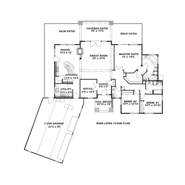 First Floor - 088D-0686 - Shop House Plans and More