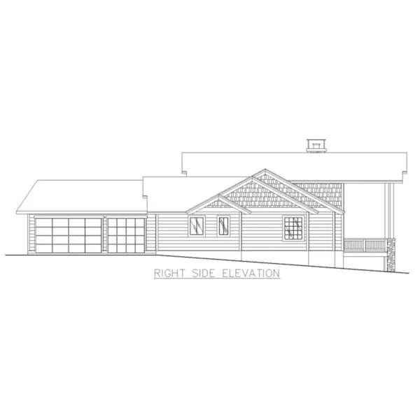 Right Elevation - 088D-0686 - Shop House Plans and More