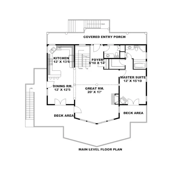 Beach & Coastal House Plan First Floor - 088D-0696 - Shop House Plans and More