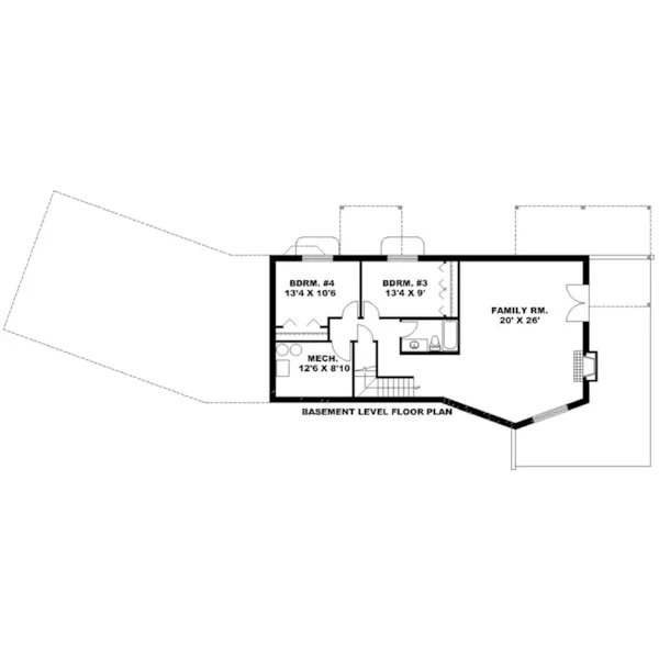 Lower Level Floor - 088D-0700 - Shop House Plans and More