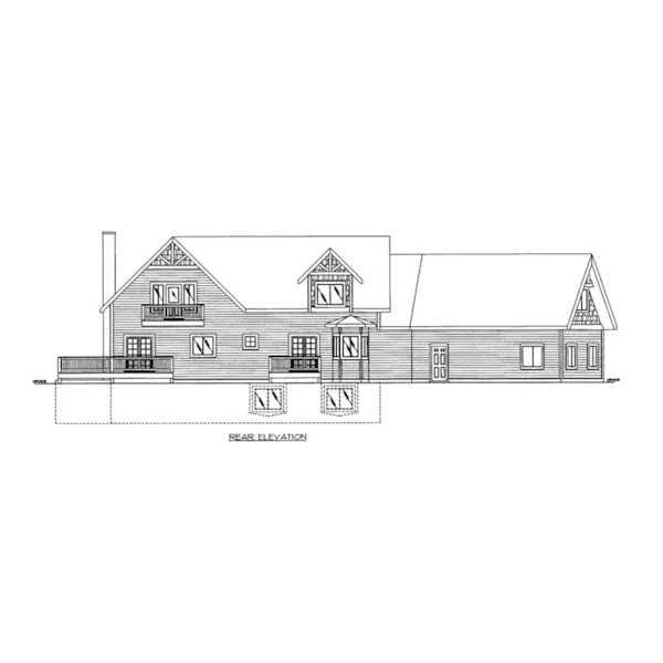 Rear Elevation - 088D-0700 - Shop House Plans and More