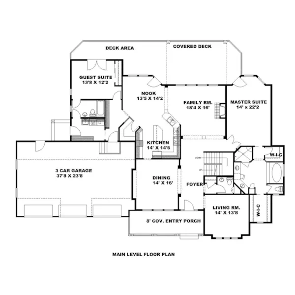 Country House Plan First Floor - 088D-0708 - Shop House Plans and More