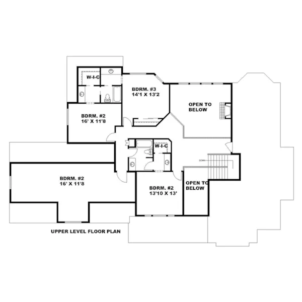 Country House Plan Second Floor - 088D-0708 - Shop House Plans and More