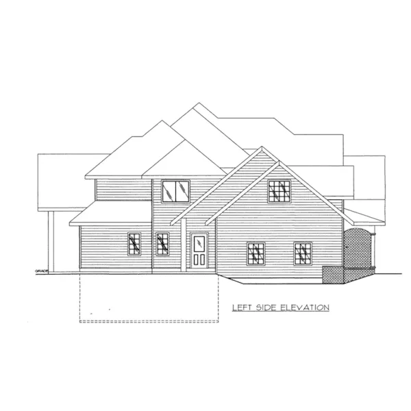 Country House Plan Left Elevation - 088D-0708 - Shop House Plans and More