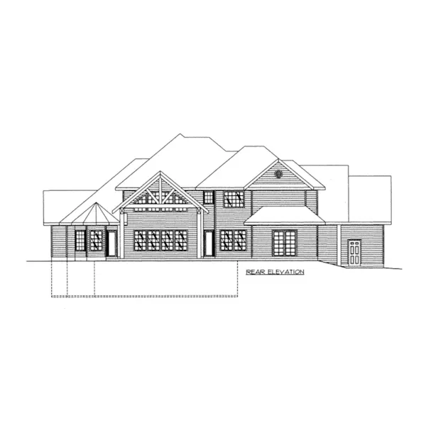 Country House Plan Rear Elevation - 088D-0708 - Shop House Plans and More