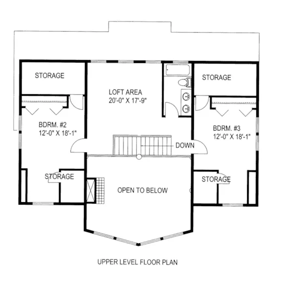 Second Floor - 088D-0710 - Shop House Plans and More