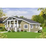 Rustic House Plan Front of Home - Mt. Moran Craftsman Home 088D-0719 - Shop House Plans and More