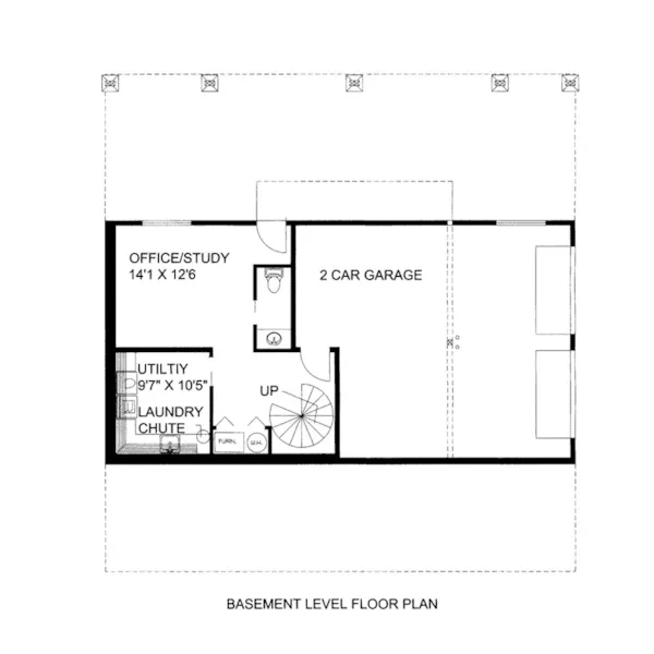 Rustic House Plan Lower Level Floor - Mt. Moran Craftsman Home 088D-0719 - Shop House Plans and More