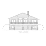 Rustic House Plan Rear Elevation - Mt. Moran Craftsman Home 088D-0719 - Shop House Plans and More