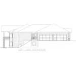 Vacation House Plan Left Elevation - Nevin Hill Ranch Home 088D-0724 - Shop House Plans and More