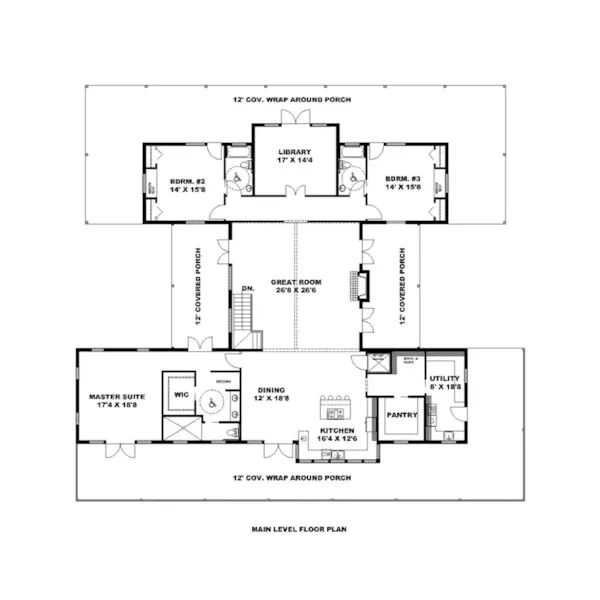 Contemporary House Plan First Floor - 088D-0727 - Shop House Plans and More