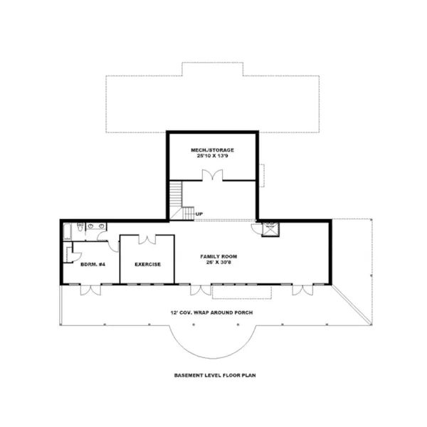 Contemporary House Plan Lower Level Floor - 088D-0727 - Shop House Plans and More