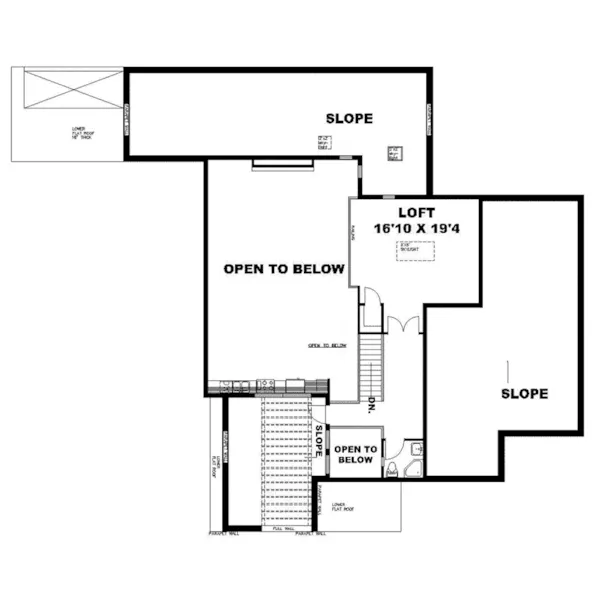 Sunbelt House Plan Second Floor - Garcia Modern Southwest Home 088D-0731 - Shop House Plans and More