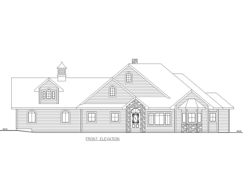 Victorian House Plan Front Elevation - Parker Lake European Home 088D-0733 - Shop House Plans and More