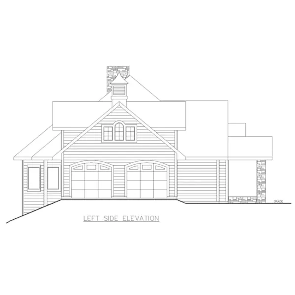 Victorian House Plan Left Elevation - Parker Lake European Home 088D-0733 - Shop House Plans and More