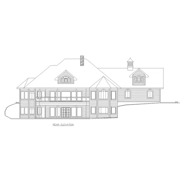 Victorian House Plan Rear Elevation - Parker Lake European Home 088D-0733 - Shop House Plans and More