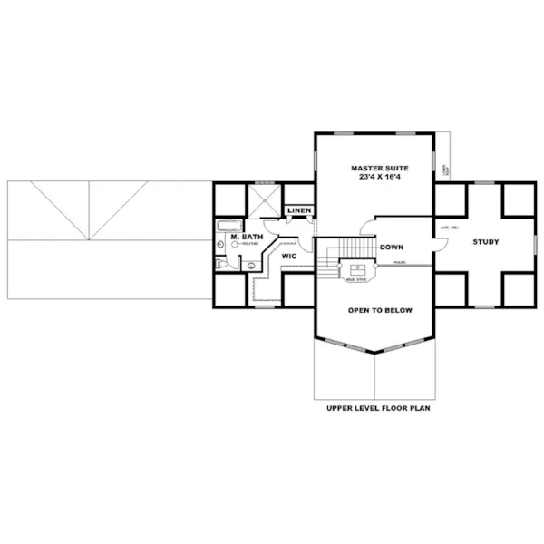 Ranch House Plan Second Floor - Patterson Country Home 088D-0734 - Shop House Plans and More