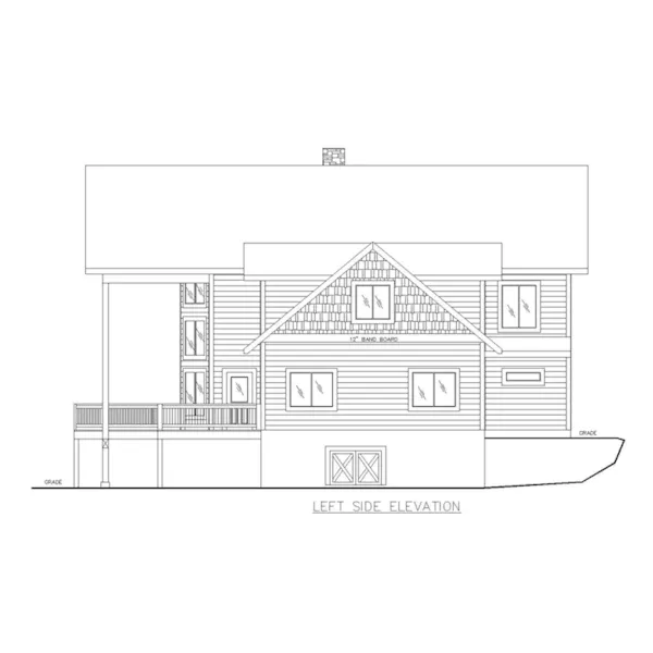 Ranch House Plan Left Elevation - Patterson Country Home 088D-0734 - Shop House Plans and More