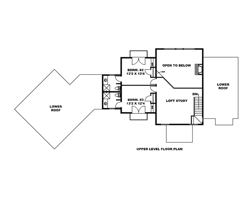 Ranch House Plan Second Floor - Rossman Craftsman Home 088D-0736 - Shop House Plans and More
