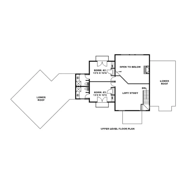 Ranch House Plan Second Floor - Rossman Craftsman Home 088D-0736 - Shop House Plans and More