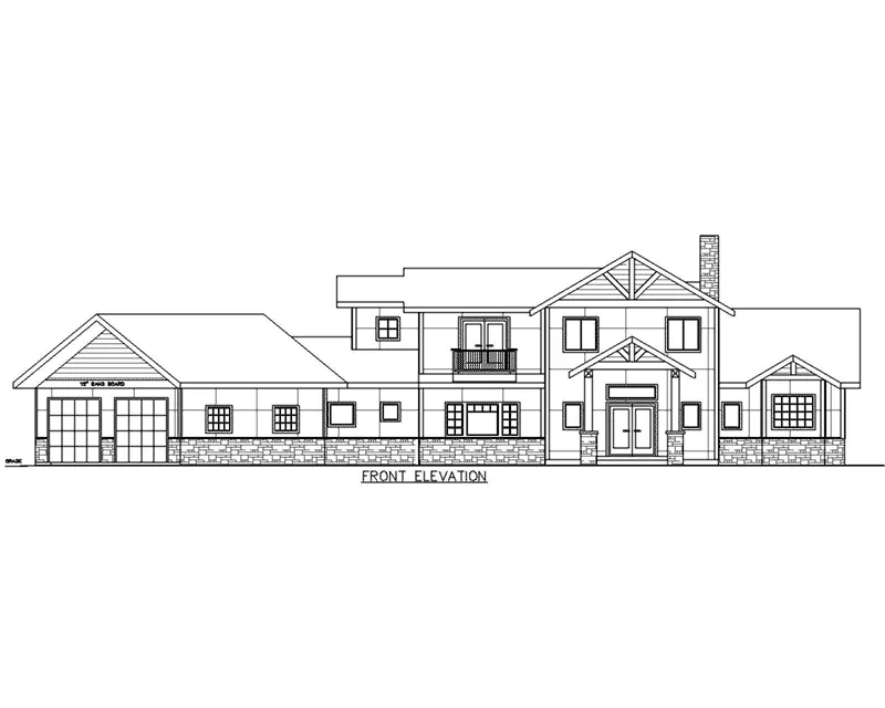 Ranch House Plan Front Elevation - Rossman Craftsman Home 088D-0736 - Shop House Plans and More