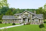 Ranch House Plan Front of Home - Rossman Craftsman Home 088D-0736 - Shop House Plans and More