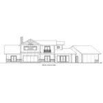 Ranch House Plan Rear Elevation - Rossman Craftsman Home 088D-0736 - Shop House Plans and More