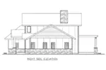 Traditional House Plan Right Elevation - Rossman Craftsman Home 088D-0736 - Shop House Plans and More