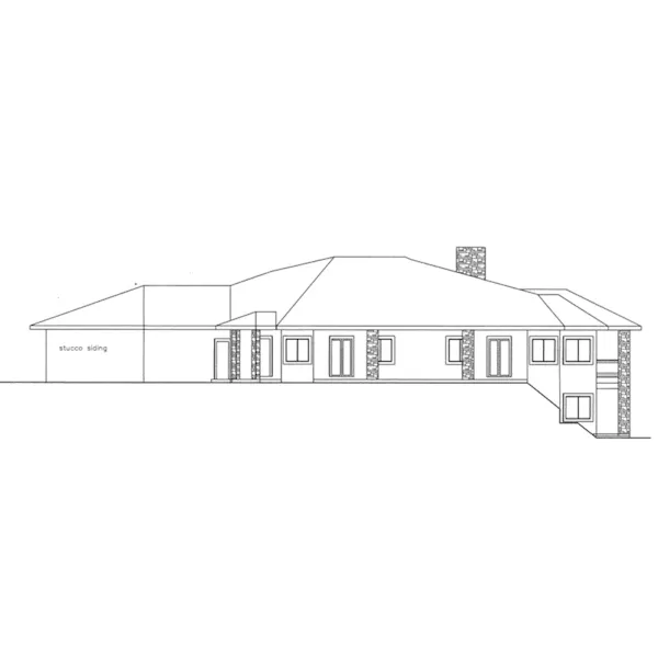 Sunbelt House Plan Right Elevation - Hannon Place Luxury Home 088D-0741 - Shop House Plans and More