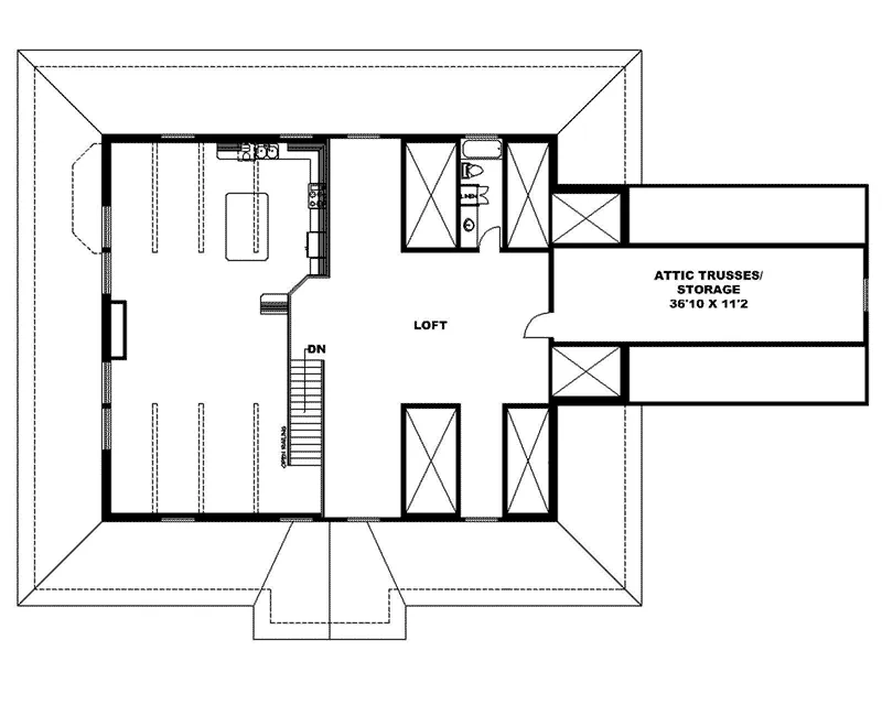 Farmhouse Plan Second Floor - Rosenblum Country Home 088D-0746 - Shop House Plans and More