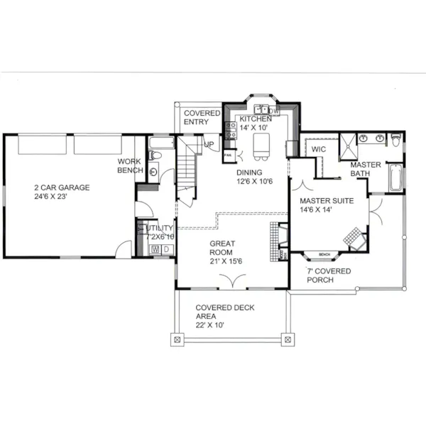 Waterfront House Plan First Floor - 088D-0766 | House Plans and More