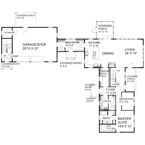 First Floor - Barnhill Lane Country Home 088D-0792 - Shop House Plans and More