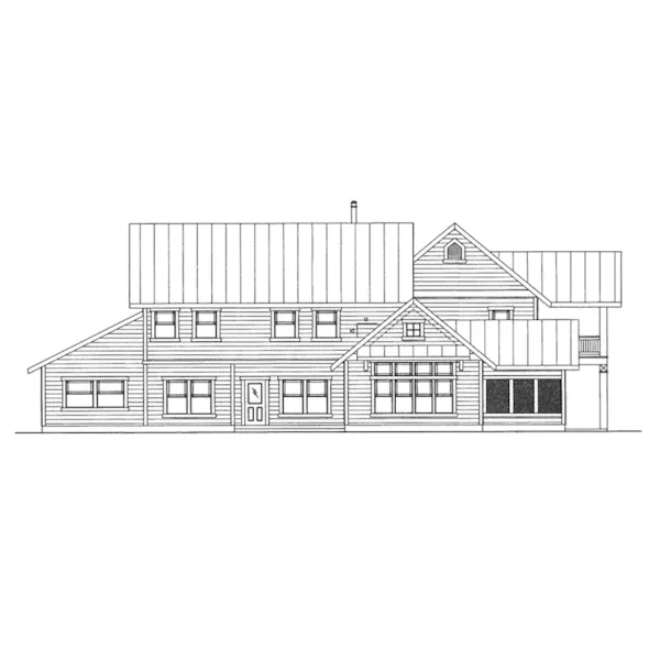 Rear Elevation - Barnhill Lane Country Home 088D-0792 - Shop House Plans and More