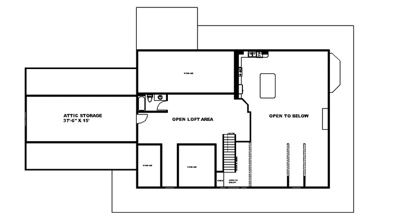 Craftsman House Plan Second Floor - 088D-0815 | House Plans and More