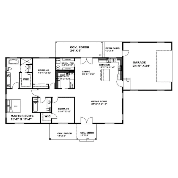 First Floor - 088D-0836 - Shop House Plans and More