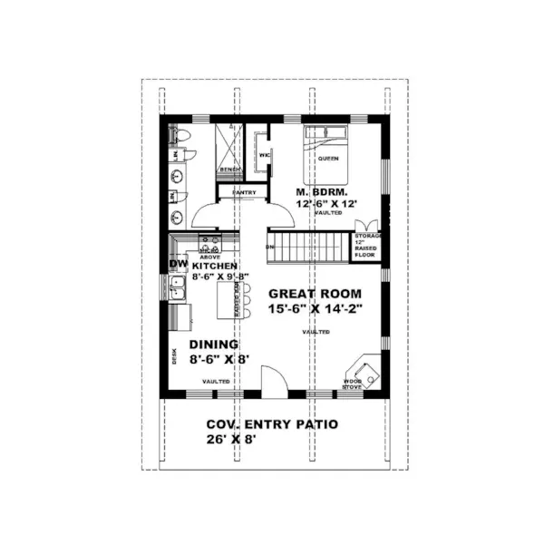 Contemporary House Plan First Floor - 088D-0853 | House Plans and More