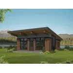 Modern House Plan Front of House 088D-0853