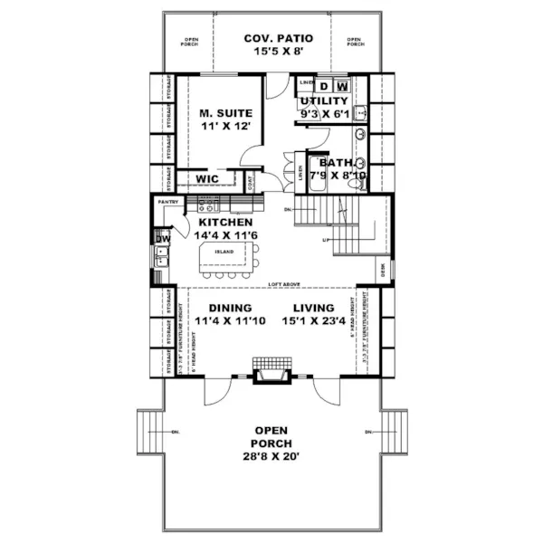 Mountain House Plan First Floor - 088D-0856 | House Plans and More