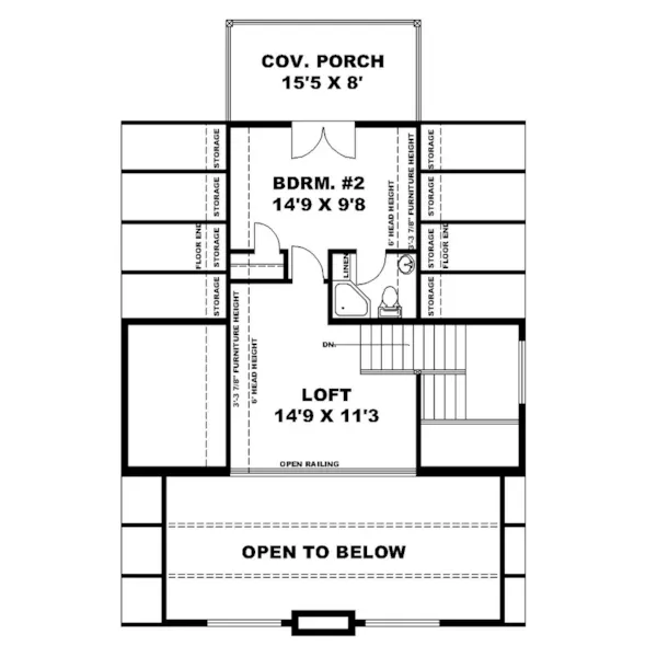 Mountain House Plan Second Floor - 088D-0856 | House Plans and More