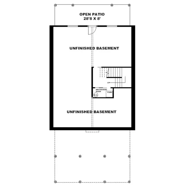 Mountain House Plan Lower Level Floor - 088D-0856 | House Plans and More