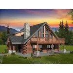 Log Cabin House Plan Front of Home - 088D-0863 | House Plans and More