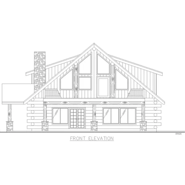 Log Cabin House Plan Front Photo 01 - 088D-0863 | House Plans and More