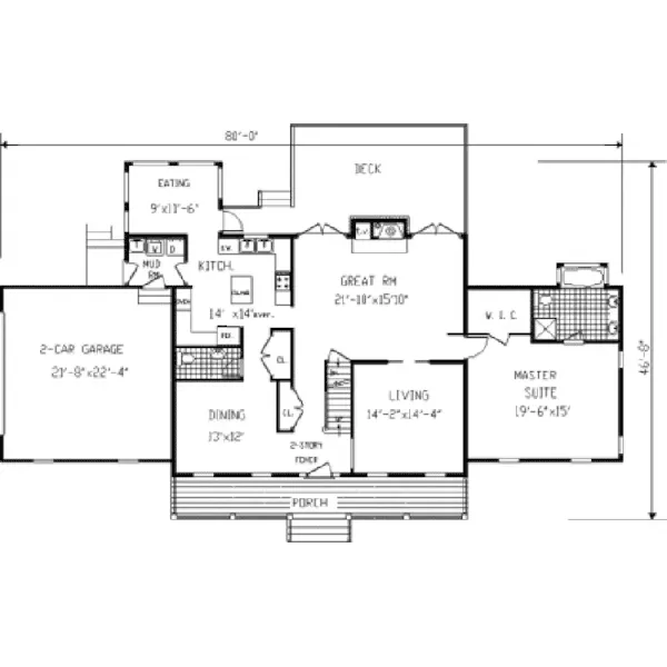 Luxury House Plan First Floor - Draperhill Cape Cod Style Home 089D-0005 - Search House Plans and More