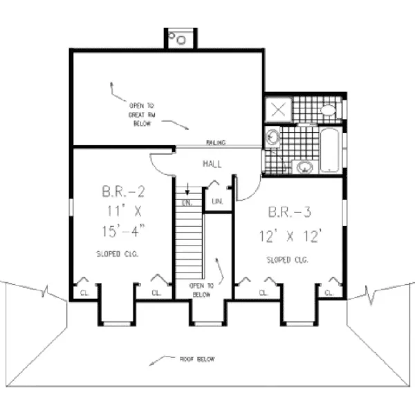 Country House Plan Second Floor - Hidden Trail Southern Home 089D-0006 - Search House Plans and More