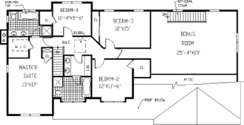 Country House Plan Second Floor - Elsinore Country Farmhouse 089D-0008 - Search House Plans and More