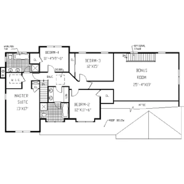 Luxury House Plan Second Floor - Elsinore Country Farmhouse 089D-0008 - Search House Plans and More