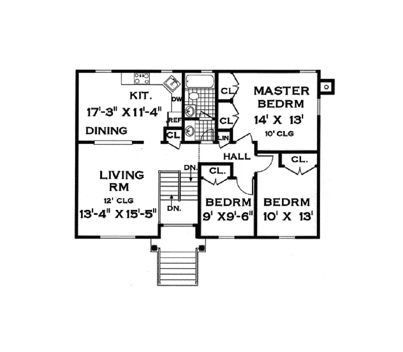 Traditional House Plan First Floor - Manderson Traditional Home 089D-0014 - Shop House Plans and More