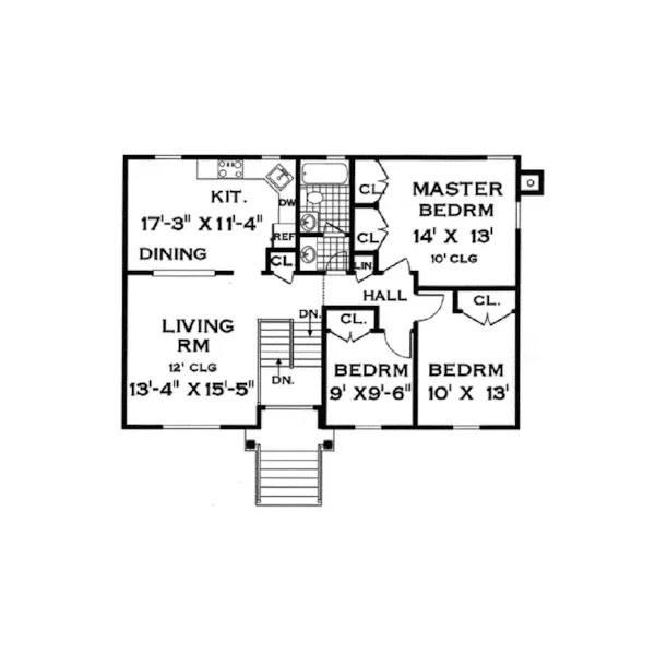 Florida House Plan First Floor - Manderson Traditional Home 089D-0014 - Shop House Plans and More