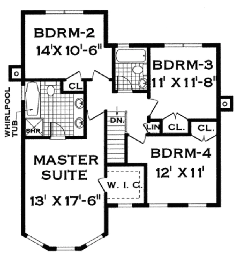 Country House Plan Second Floor - Edgercrest Victorian Home 089D-0016 - Search House Plans and More