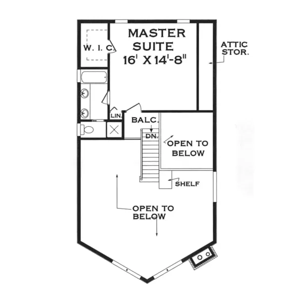 Vacation House Plan Second Floor - Huelett Rustic A-Frame Home 089D-0017 - Search House Plans and More